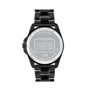 Coach Ladies Greyson Black IP Acetate Bracelet Watch